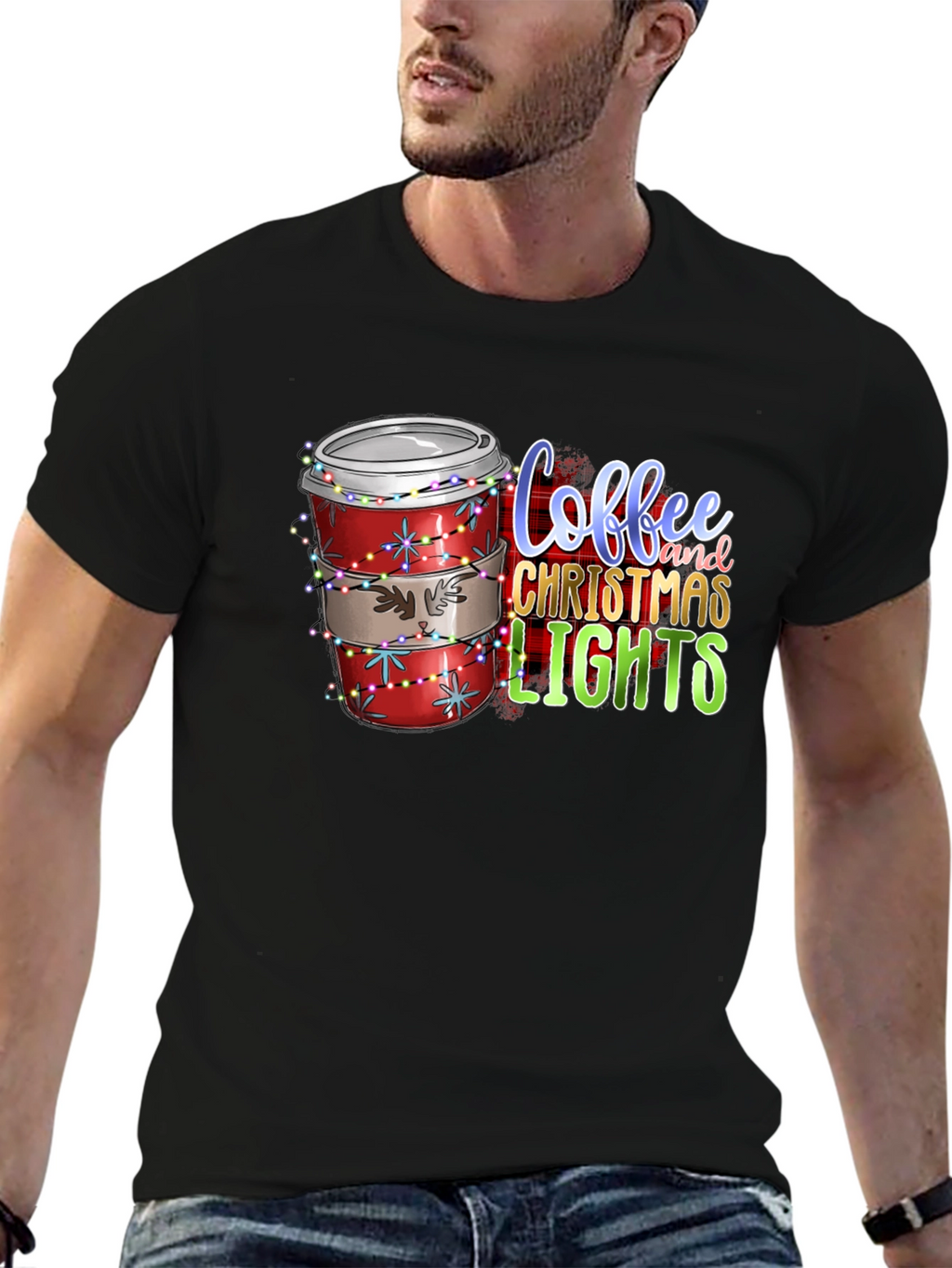 Coffee and Christmas Lights T-Shirt