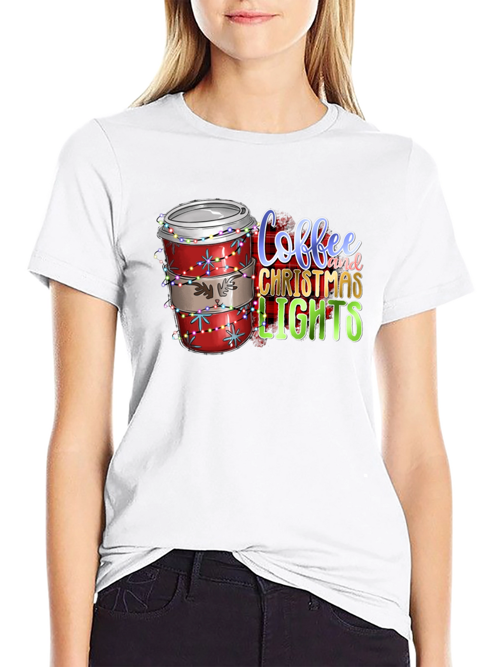 Coffee and Christmas Lights T-Shirt