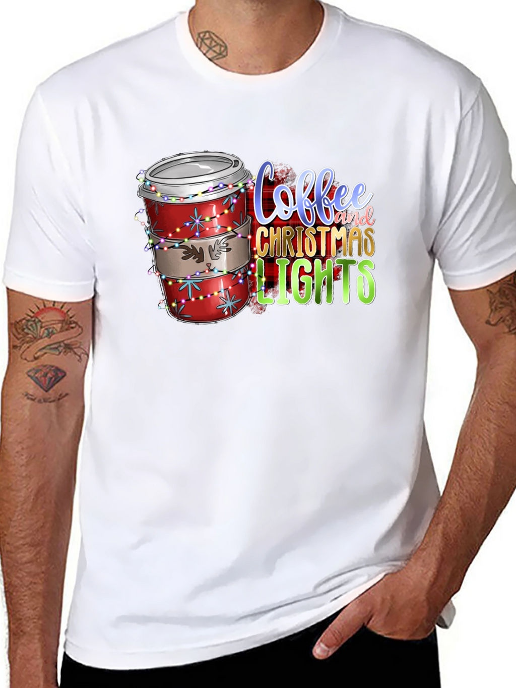 Coffee and Christmas Lights T-Shirt