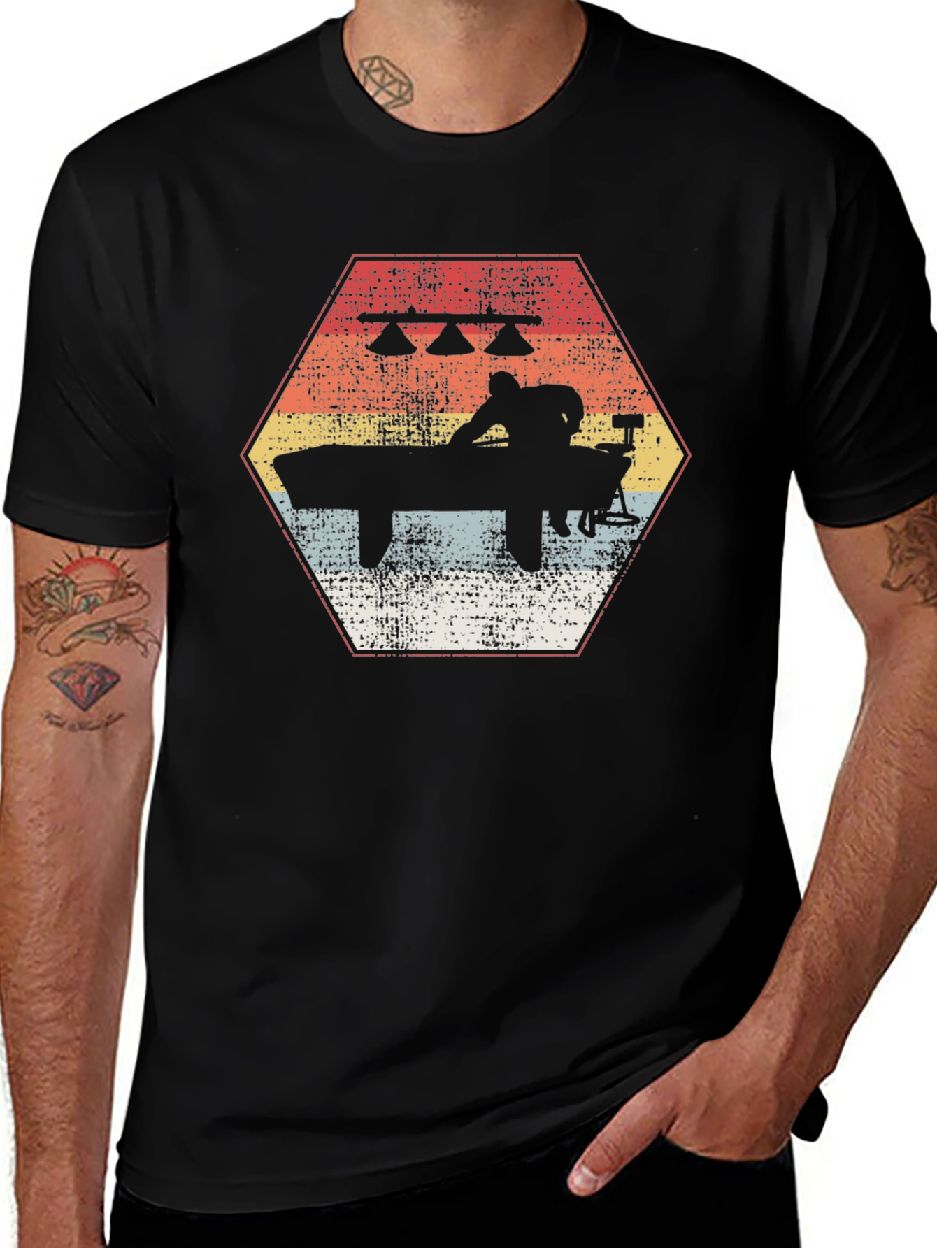 Vintage Billiards T-Shirt - Retro Pool Player Tee