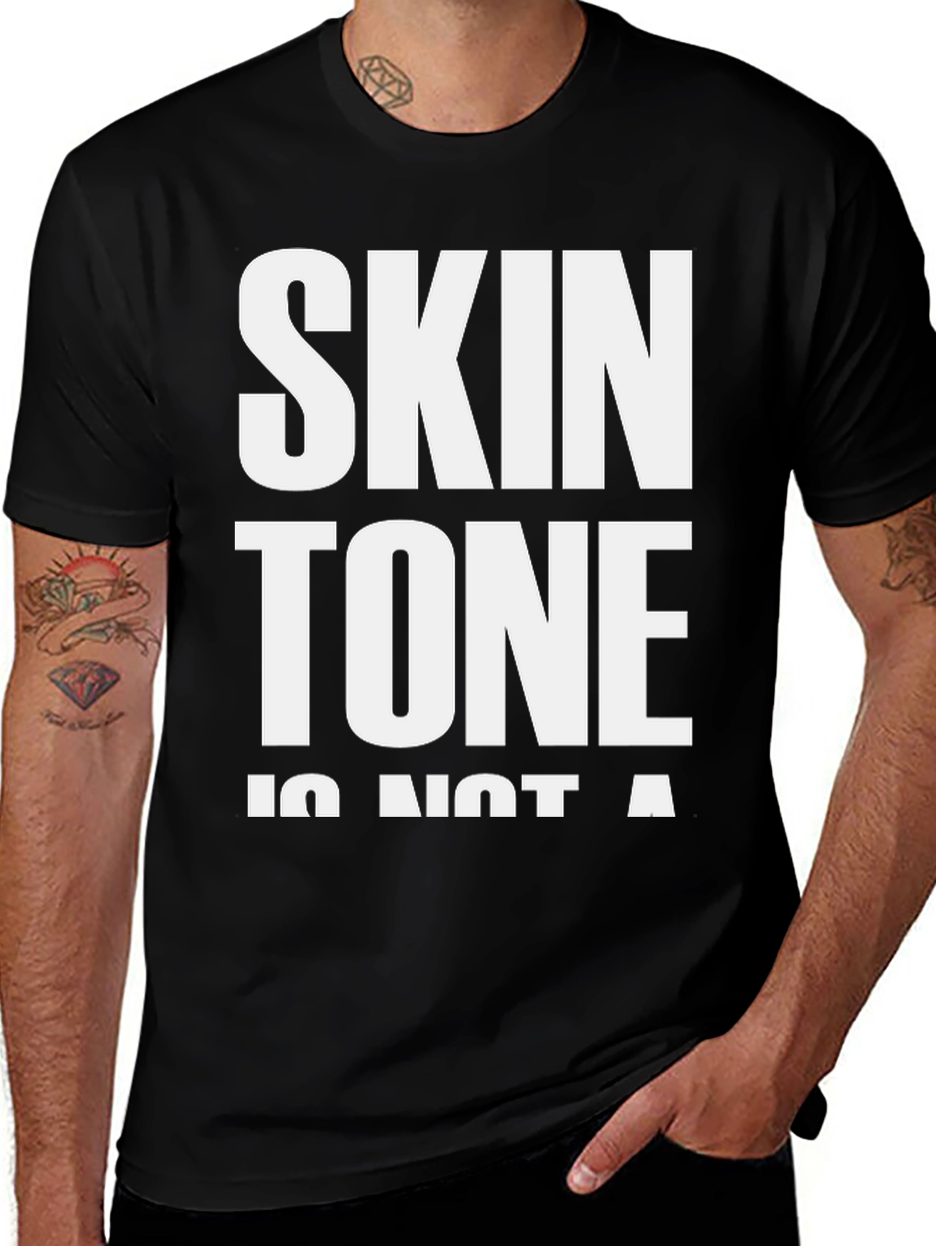 Skin Tone is Not a Crime T-Shirt - Black