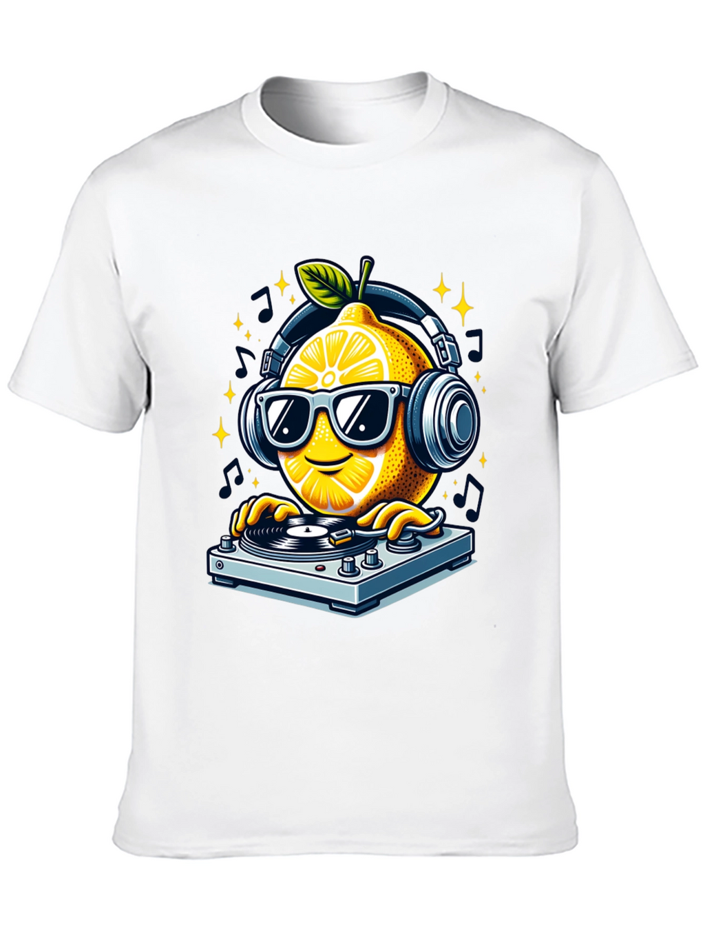 DJ Lemon Graphic T-Shirt - Funky Turntable Design