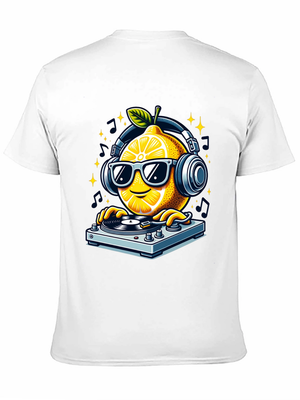 DJ Lemon Graphic T-Shirt - Funky Turntable Design