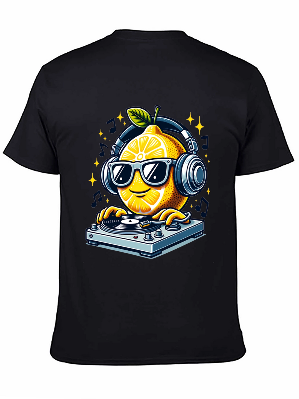 DJ Lemon Graphic T-Shirt - Funky Turntable Design