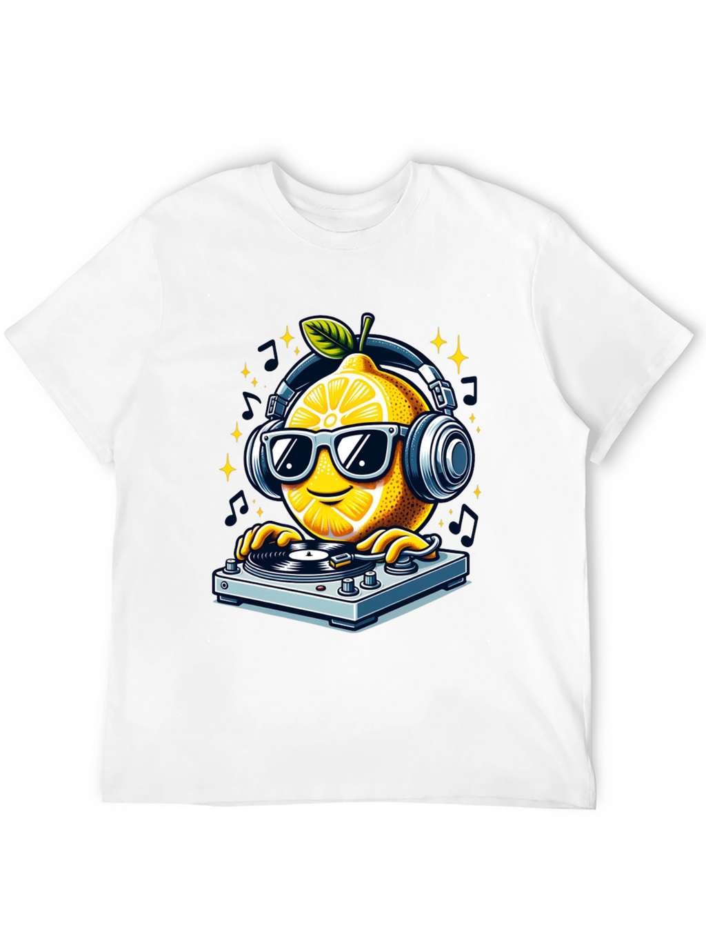 DJ Lemon Graphic T-Shirt - Funky Turntable Design