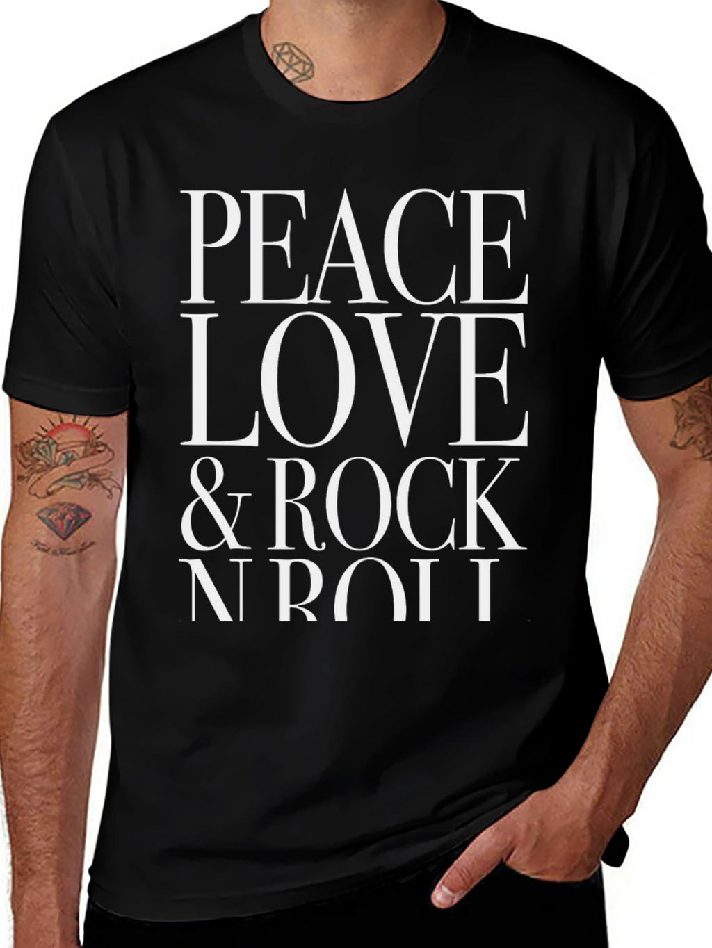Peace Love & Rock N Roll Graphic Tee