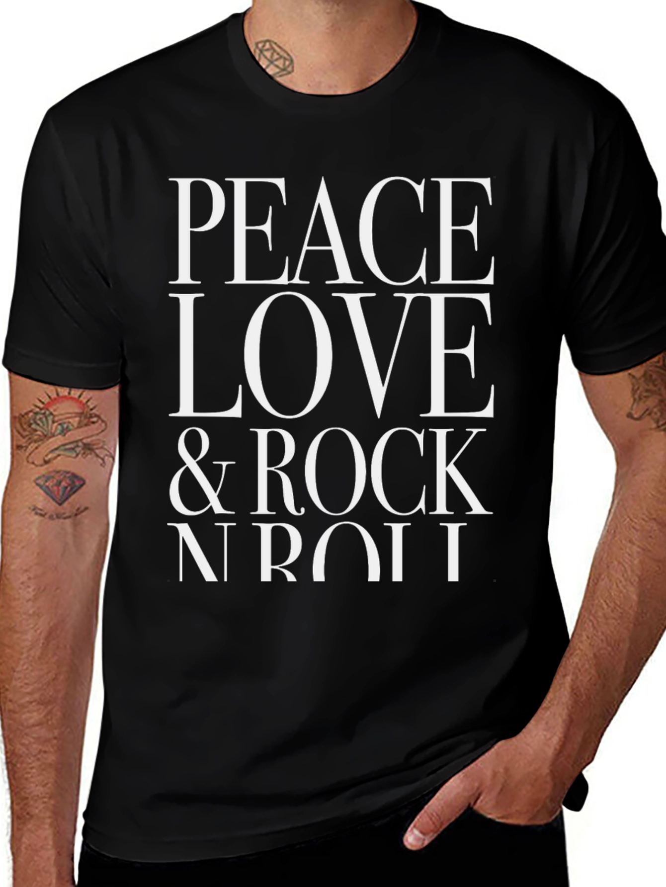 Peace Love & Rock N Roll Graphic Tee