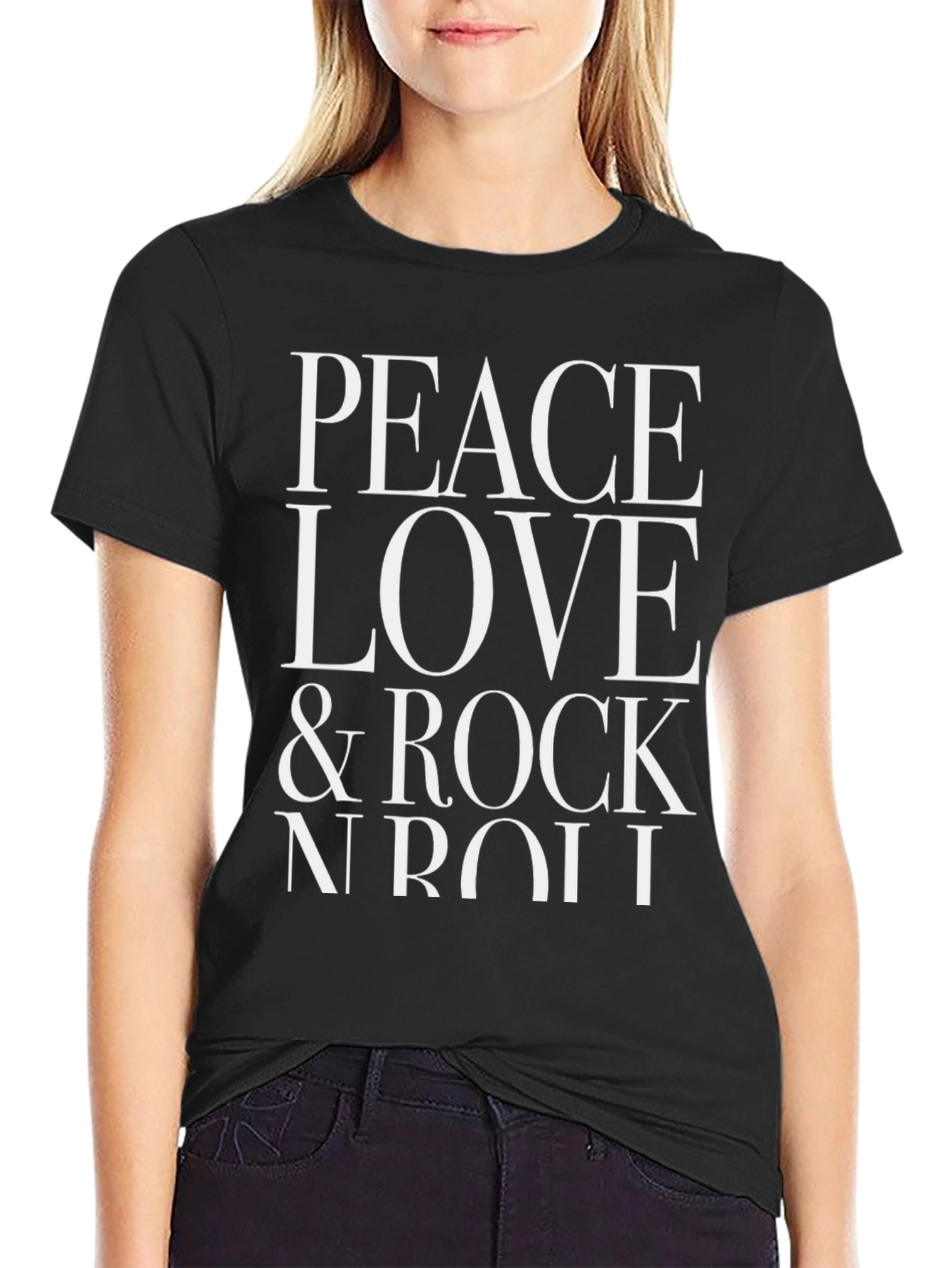 Peace Love & Rock N Roll Graphic Tee