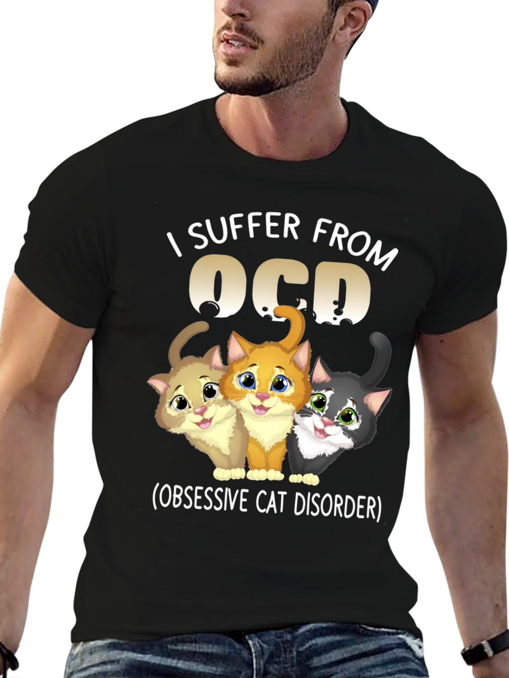 OCD Obsessive Cat Disorder Graphic T-Shirt