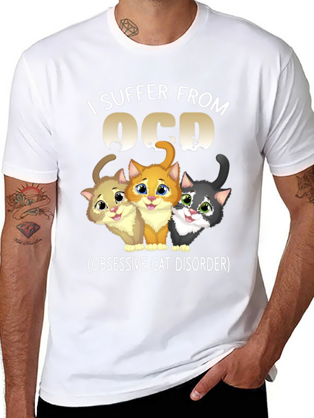 OCD Obsessive Cat Disorder Graphic T-Shirt