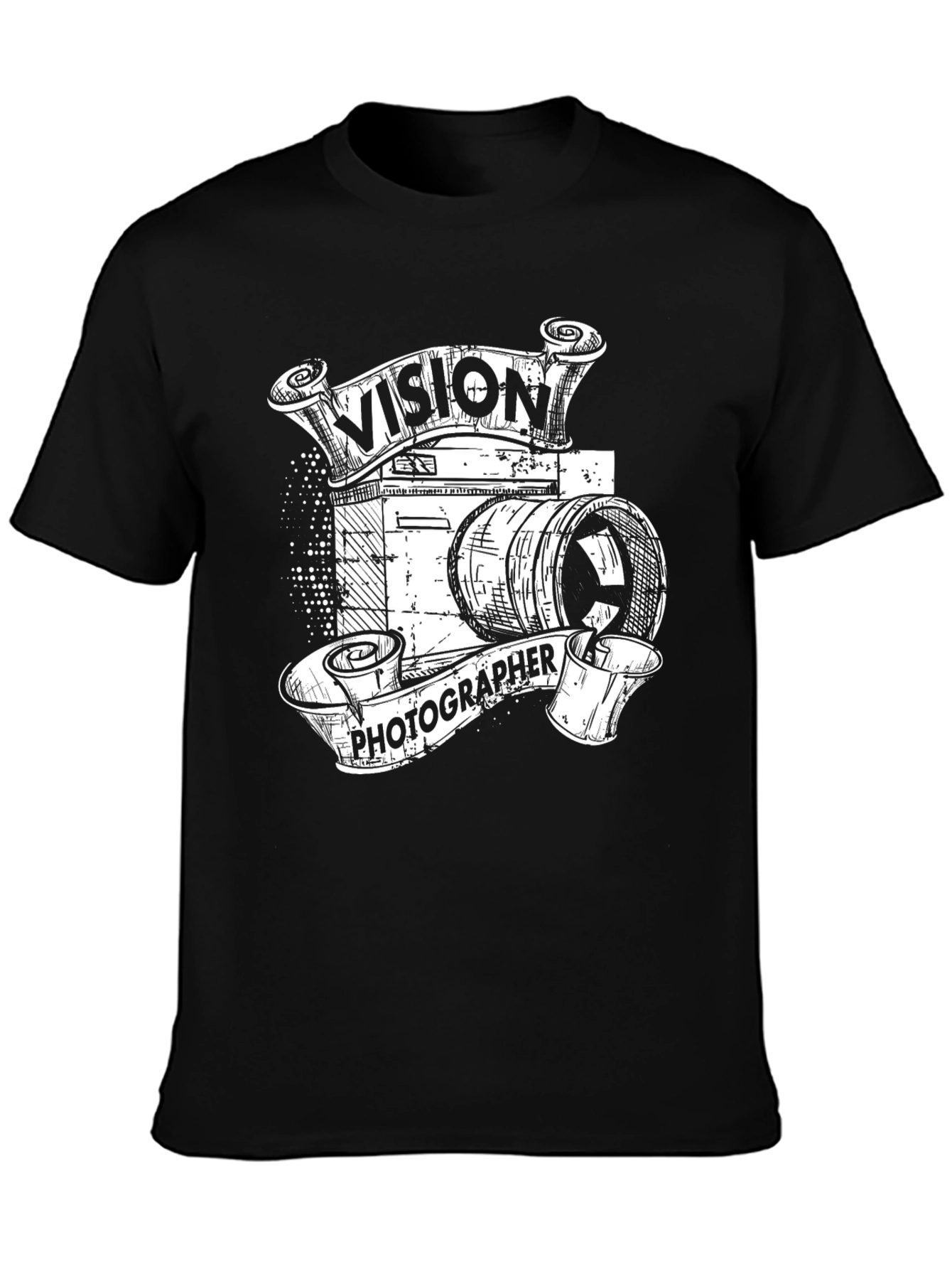 Vision Photographer Black Graphic T-Shirt