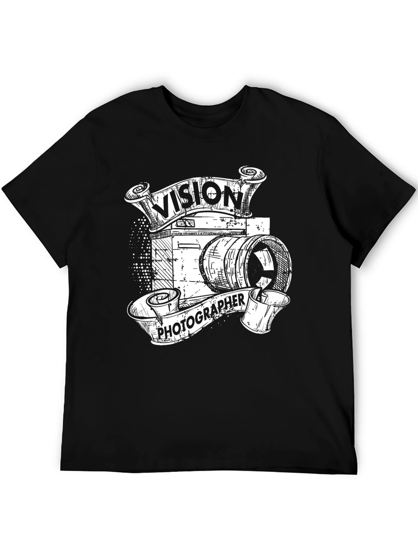 Vision Photographer Black Graphic T-Shirt