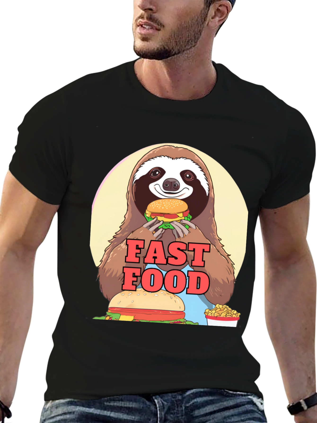 Sloth Fast Food T-Shirt - Funny Graphic Tee