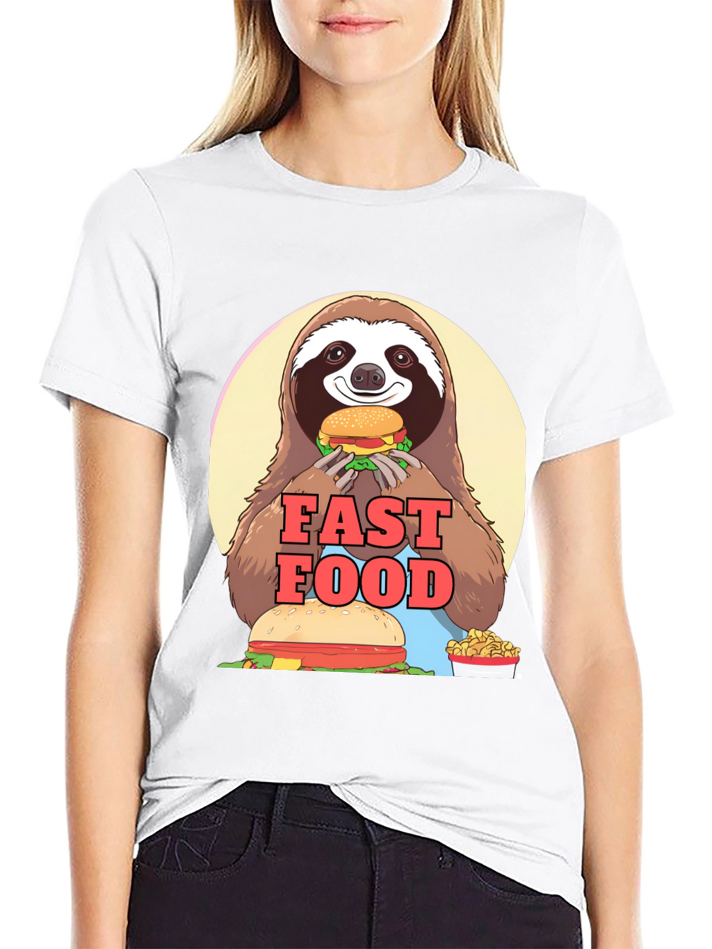 Sloth Fast Food T-Shirt - Funny Graphic Tee