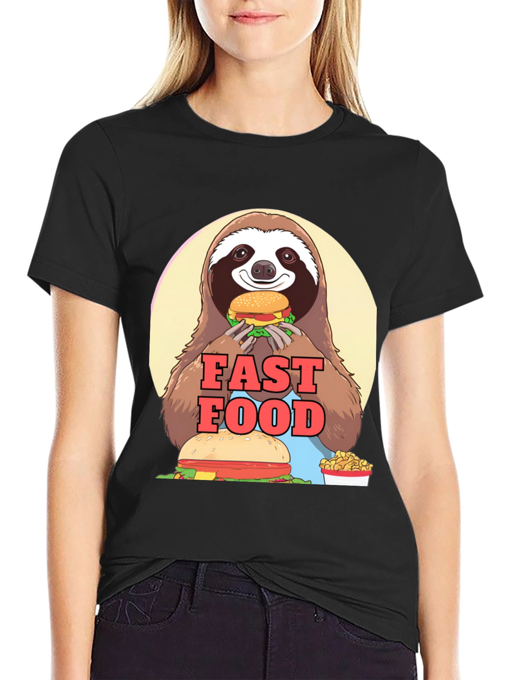Sloth Fast Food T-Shirt - Funny Graphic Tee