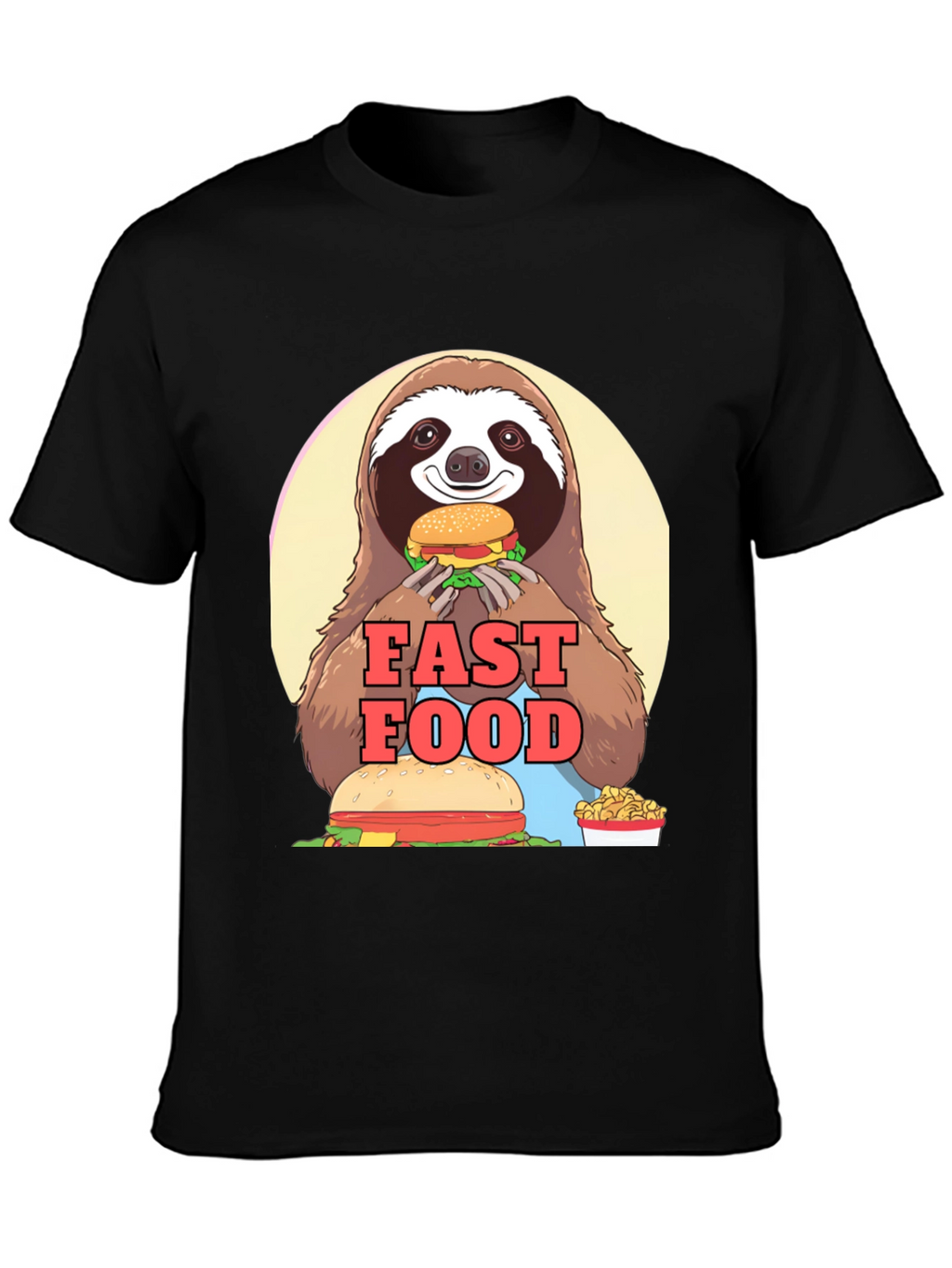 Sloth Fast Food T-Shirt - Funny Graphic Tee