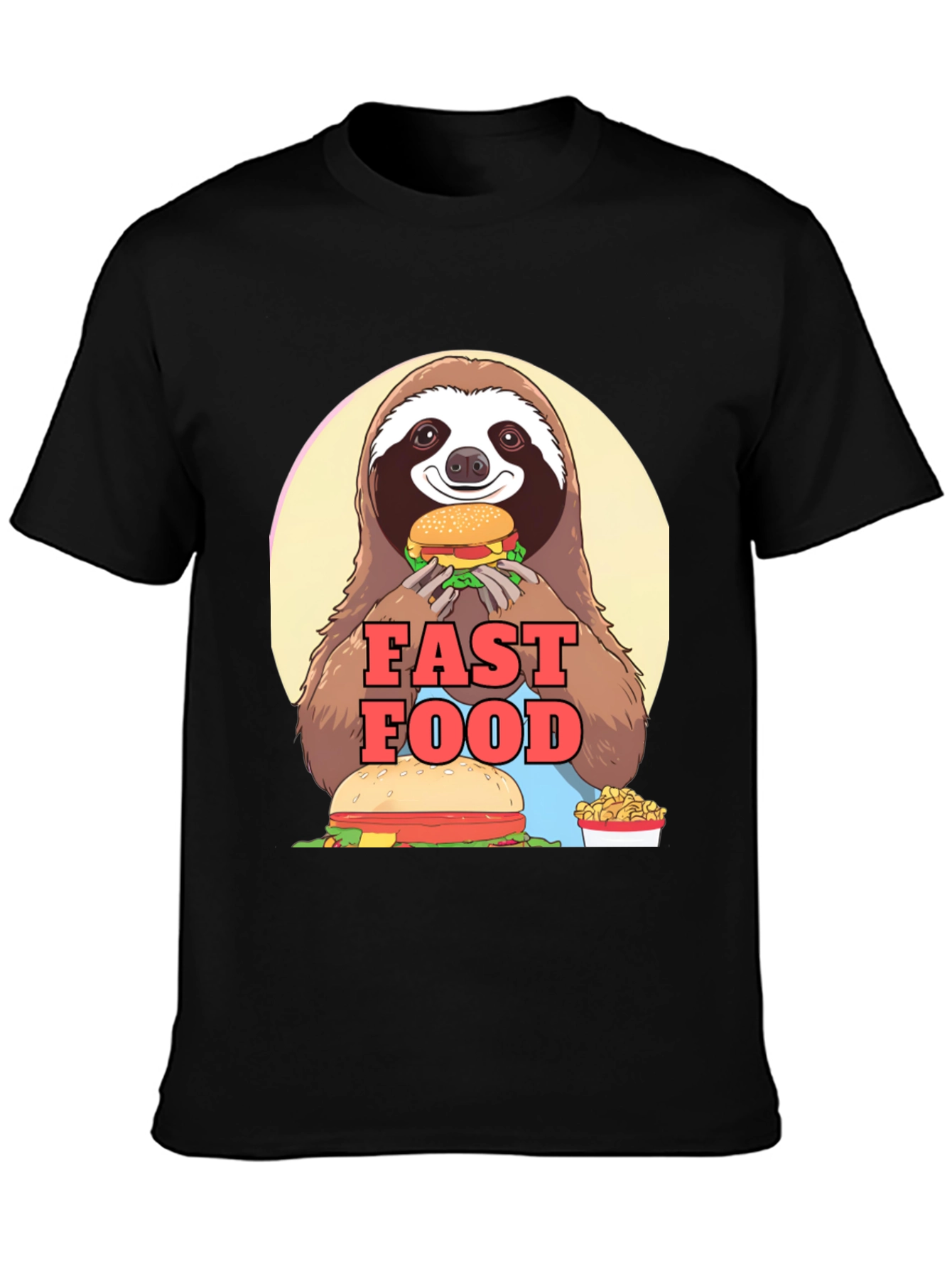 Sloth Fast Food T-Shirt - Funny Graphic Tee