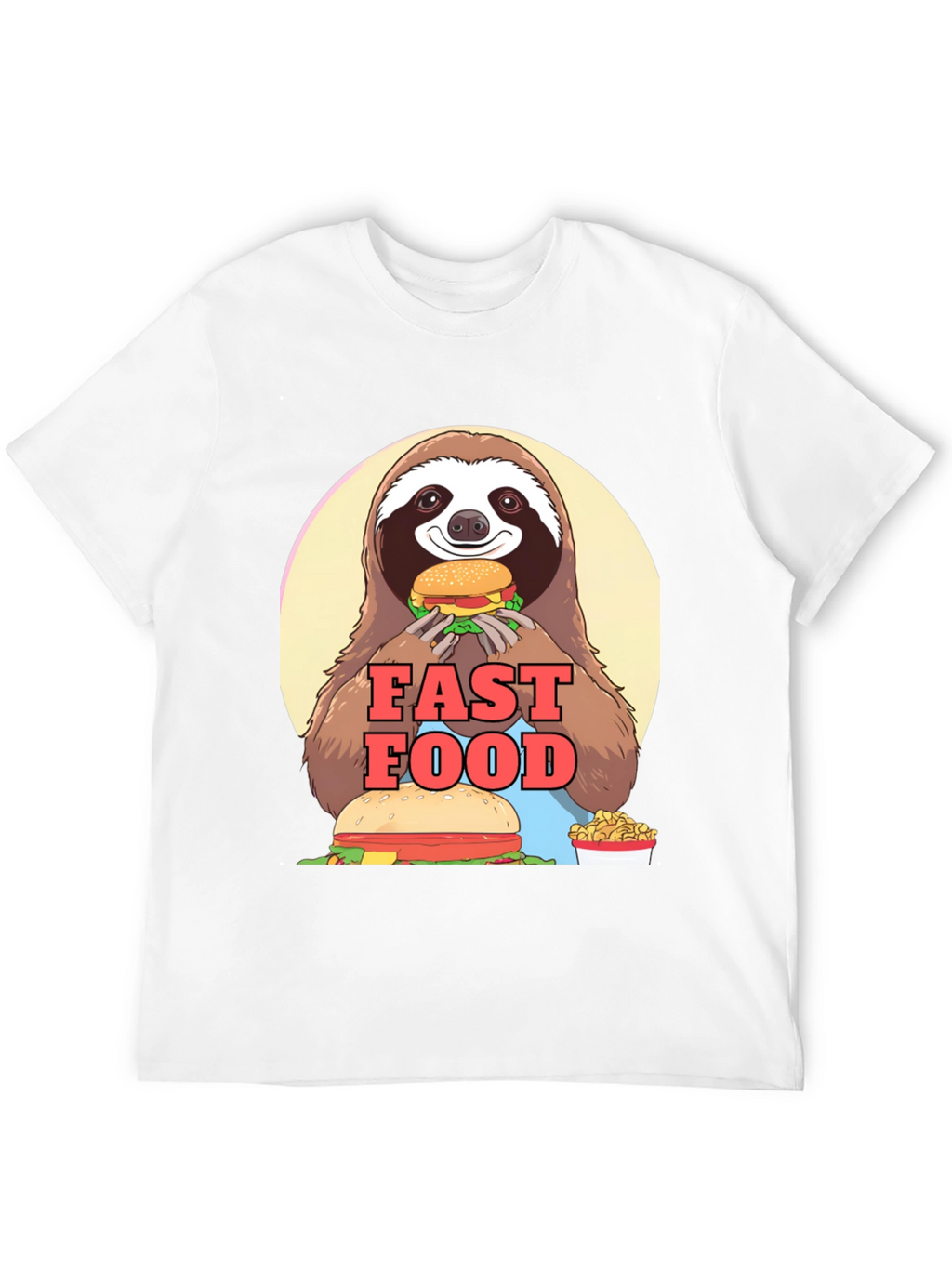 Sloth Fast Food T-Shirt - Funny Graphic Tee