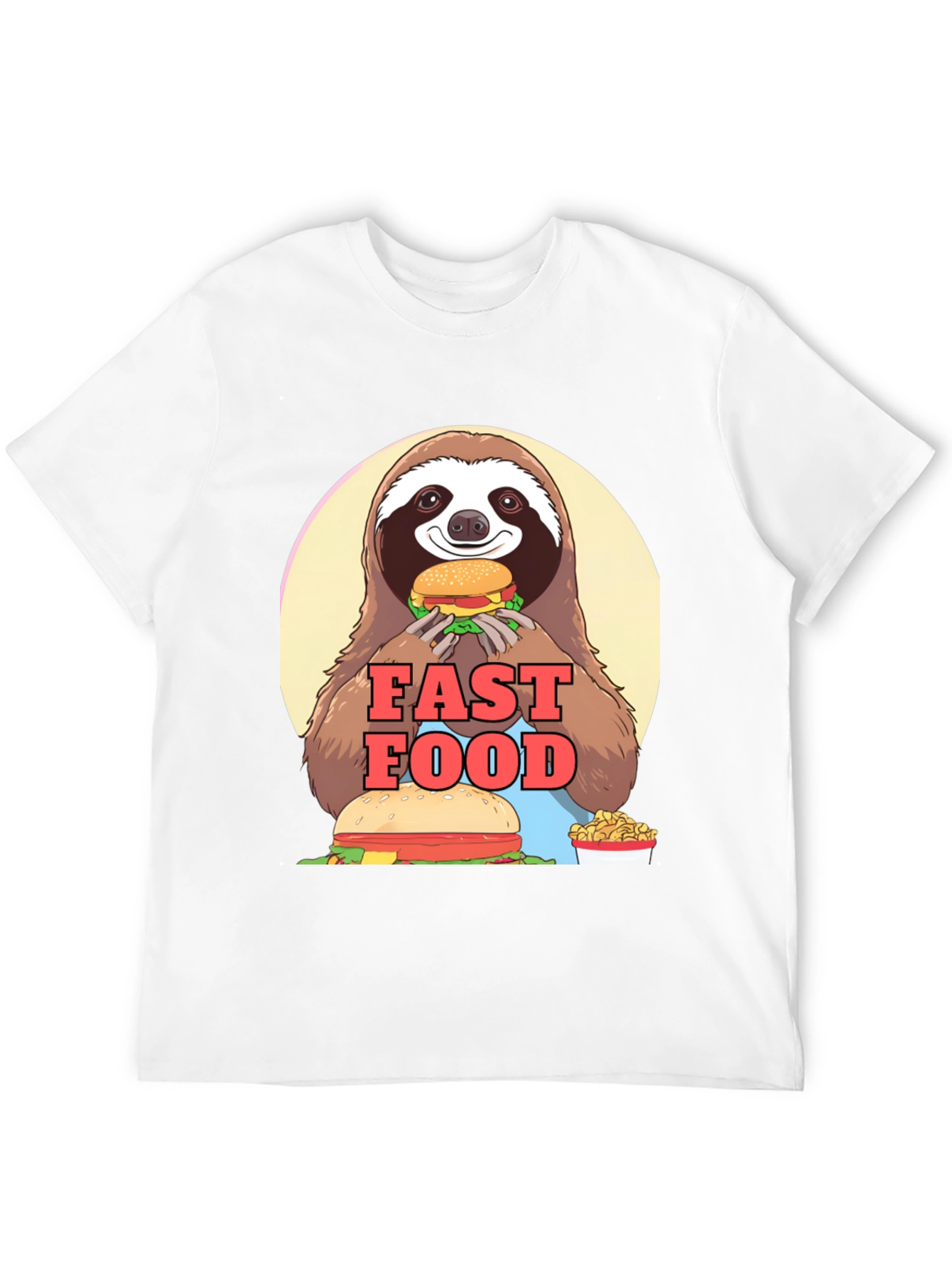 Sloth Fast Food T-Shirt - Funny Graphic Tee