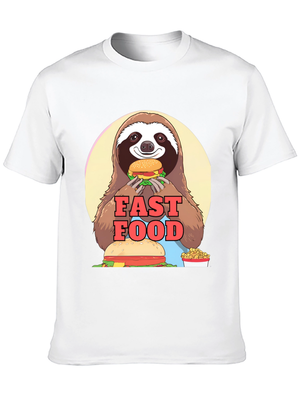Sloth Fast Food T-Shirt - Funny Graphic Tee