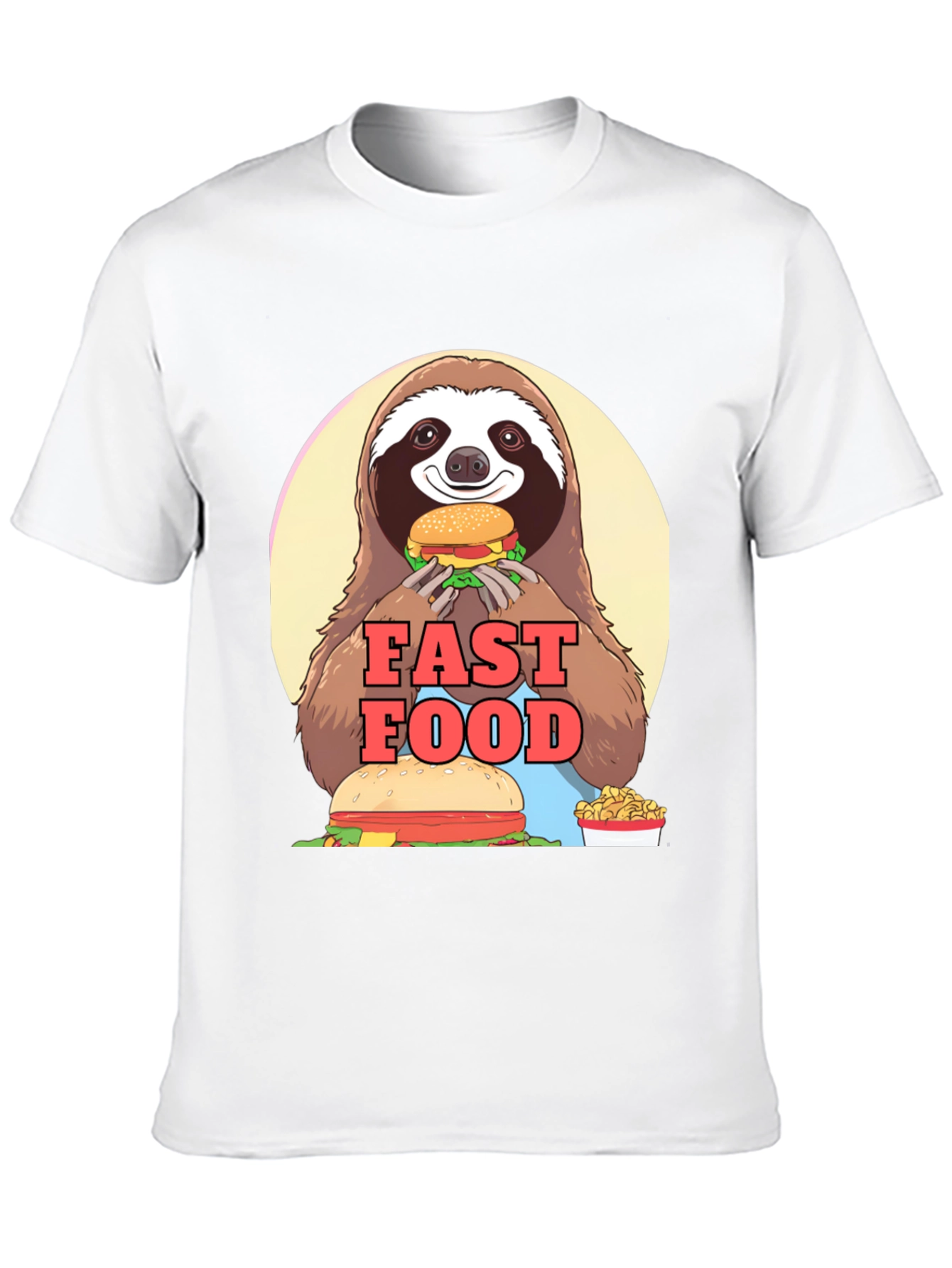 Sloth Fast Food T-Shirt - Funny Graphic Tee