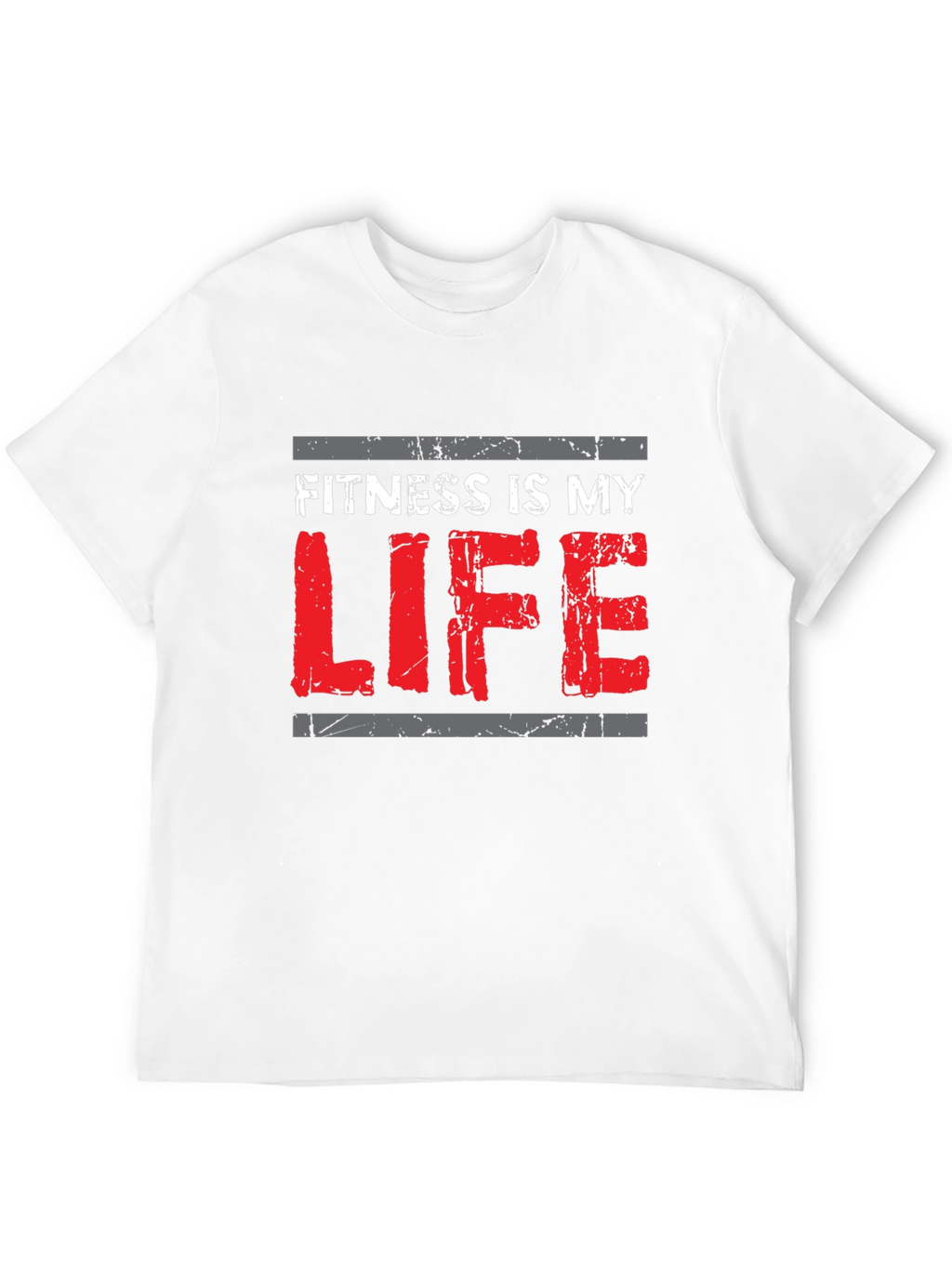 Fitness is My Life Graphic Tee - Black