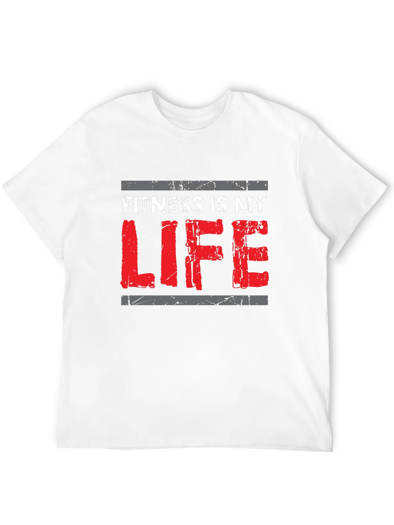 Fitness is My Life Graphic Tee - Black