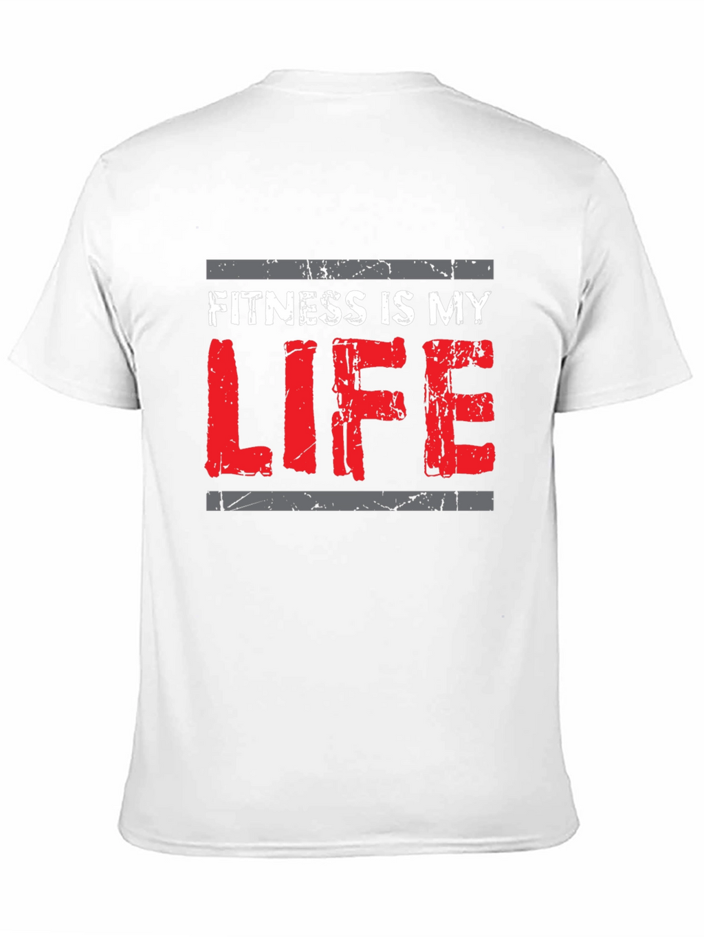 Fitness is My Life Graphic Tee - Black