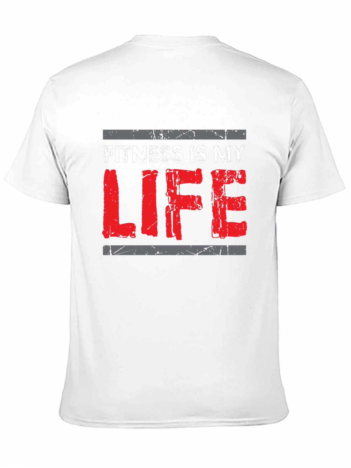 Fitness is My Life Graphic Tee - Black