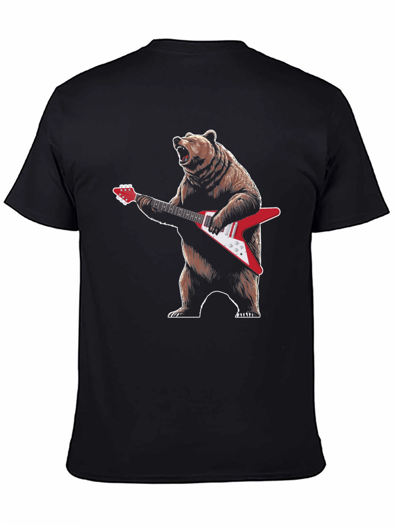 Bear Guitarist T-Shirt - Cool Graphic Tee