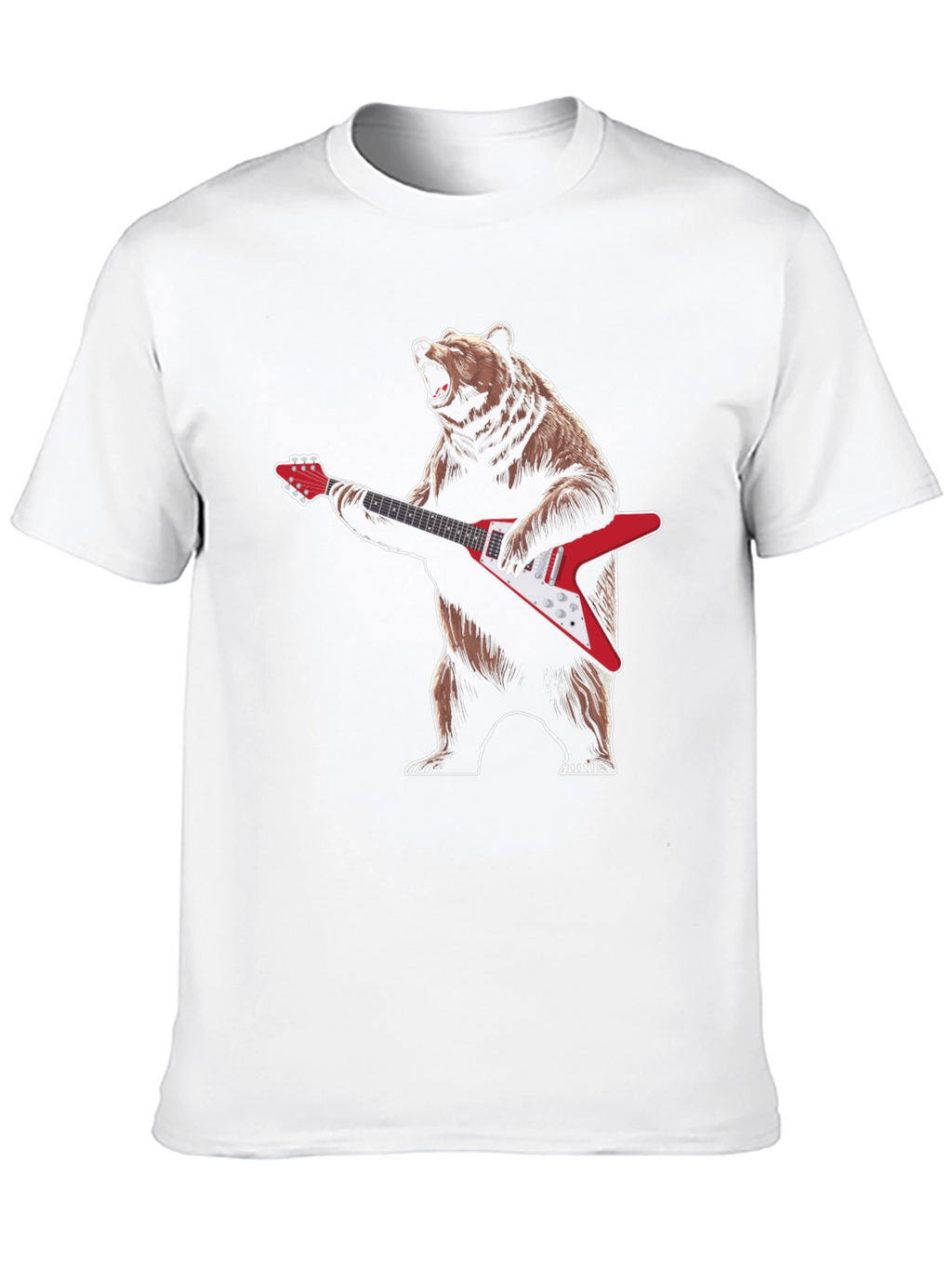 Bear Guitarist T-Shirt - Cool Graphic Tee