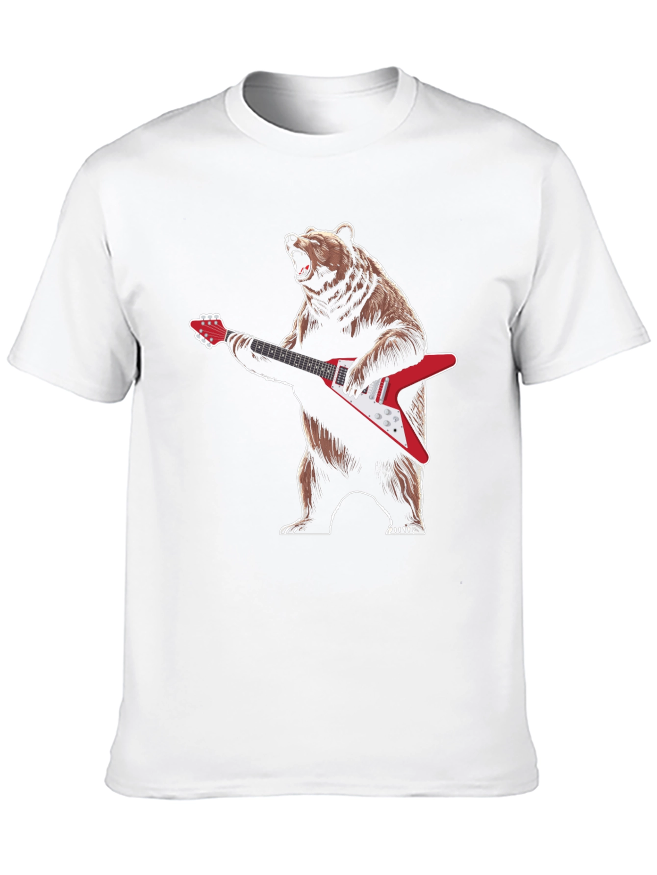 Bear Guitarist T-Shirt - Cool Graphic Tee
