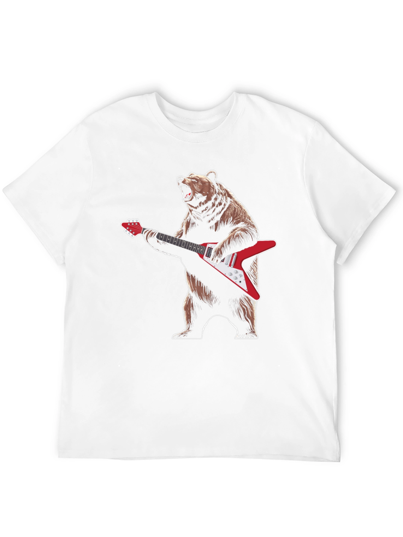 Bear Guitarist T-Shirt - Cool Graphic Tee