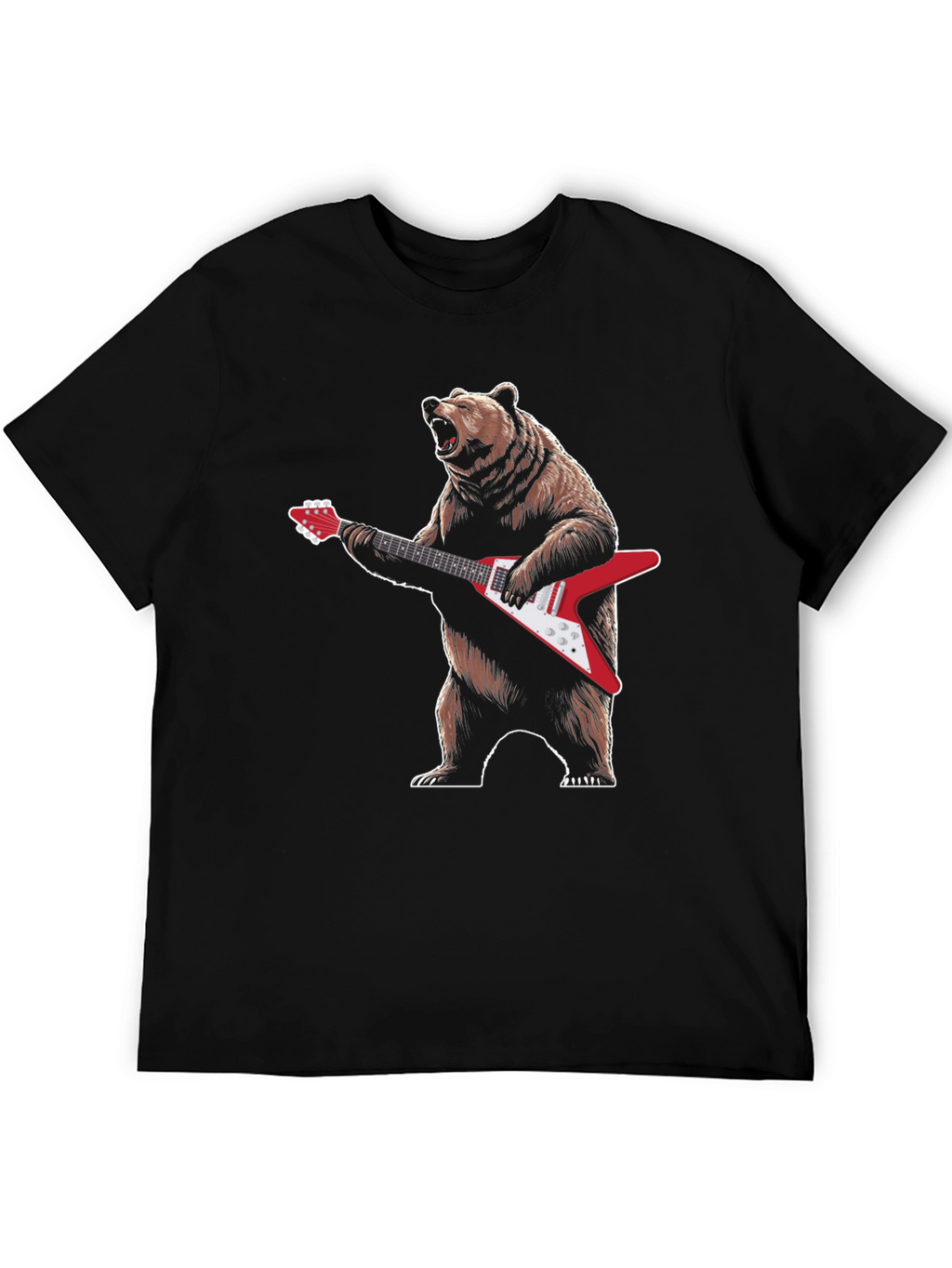 Bear Guitarist T-Shirt - Cool Graphic Tee