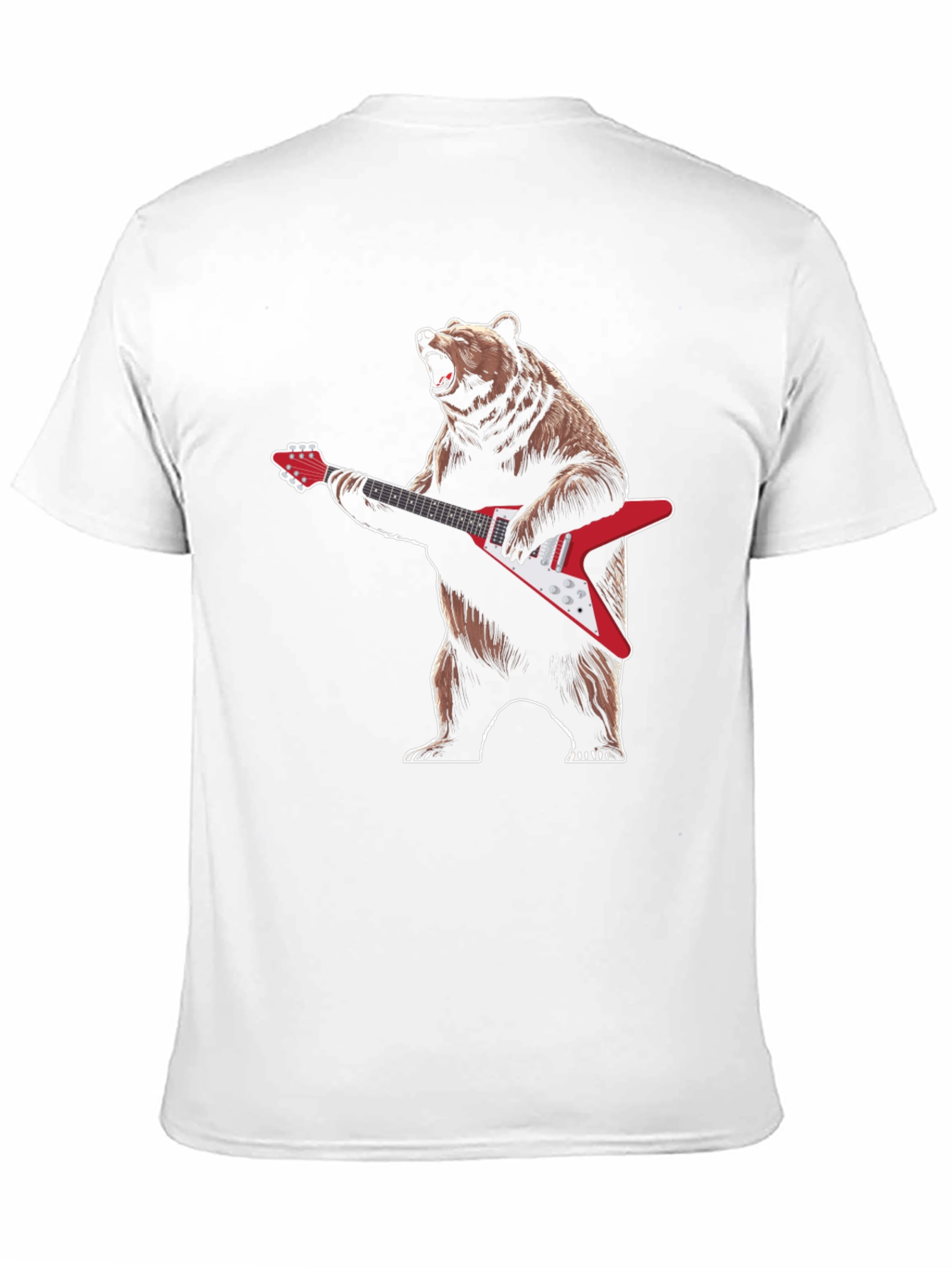 Bear Guitarist T-Shirt - Cool Graphic Tee