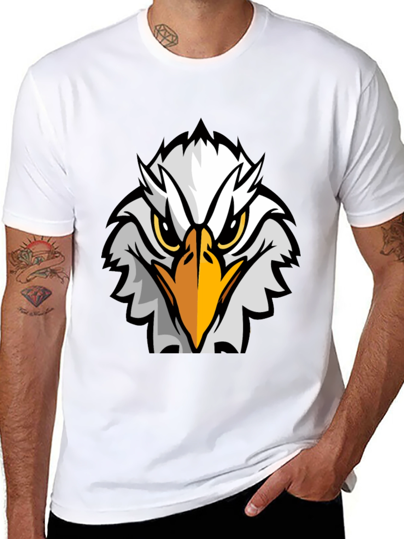 Eagle Graphic Black T-Shirt - Bold Design