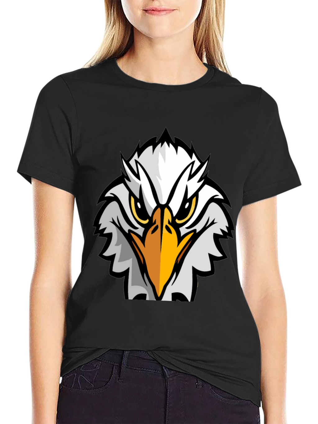 Eagle Graphic Black T-Shirt - Bold Design