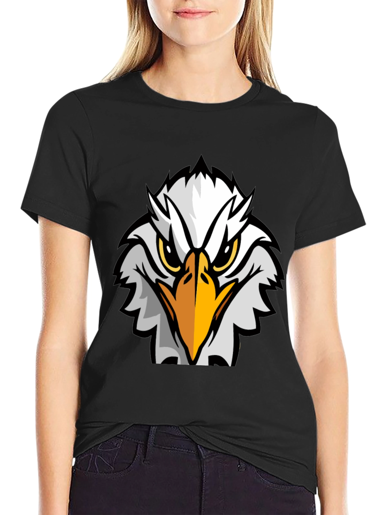 Eagle Graphic Black T-Shirt - Bold Design