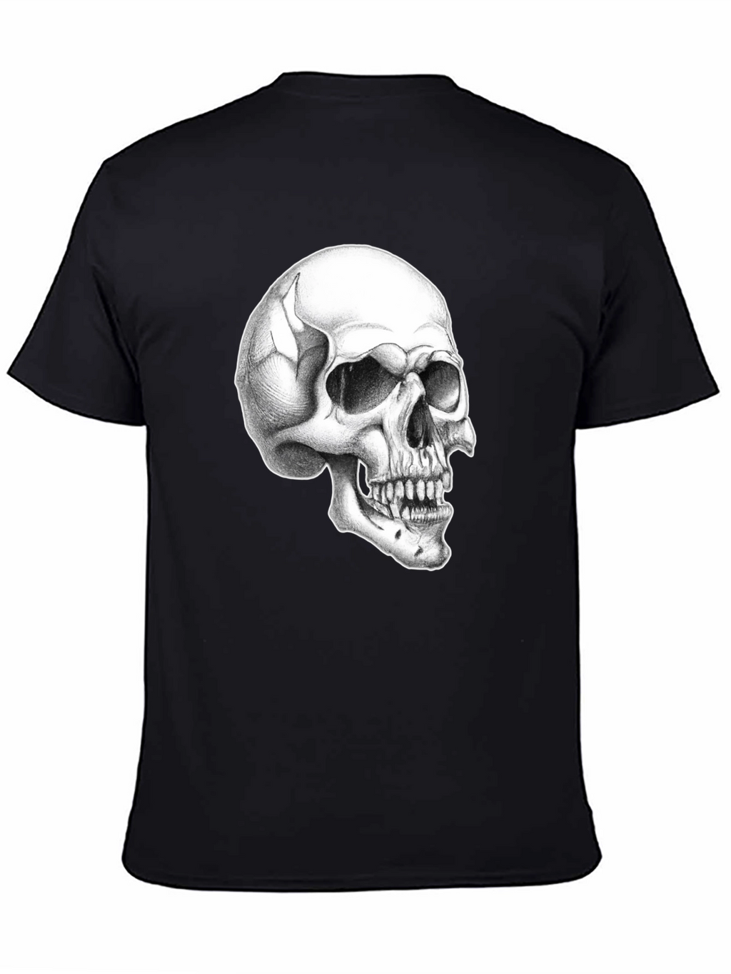 Skull Graphic Tee - Classic Black Cotton T-Shirt