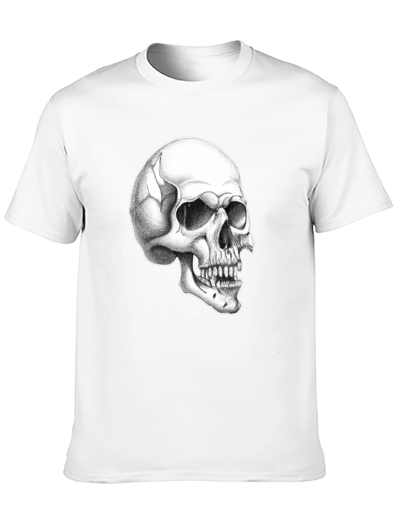 Skull Graphic Tee - Classic Black Cotton T-Shirt
