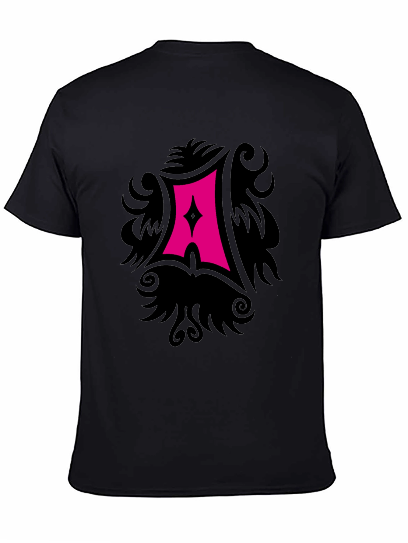 Black T-Shirt with Gothic A Graphic