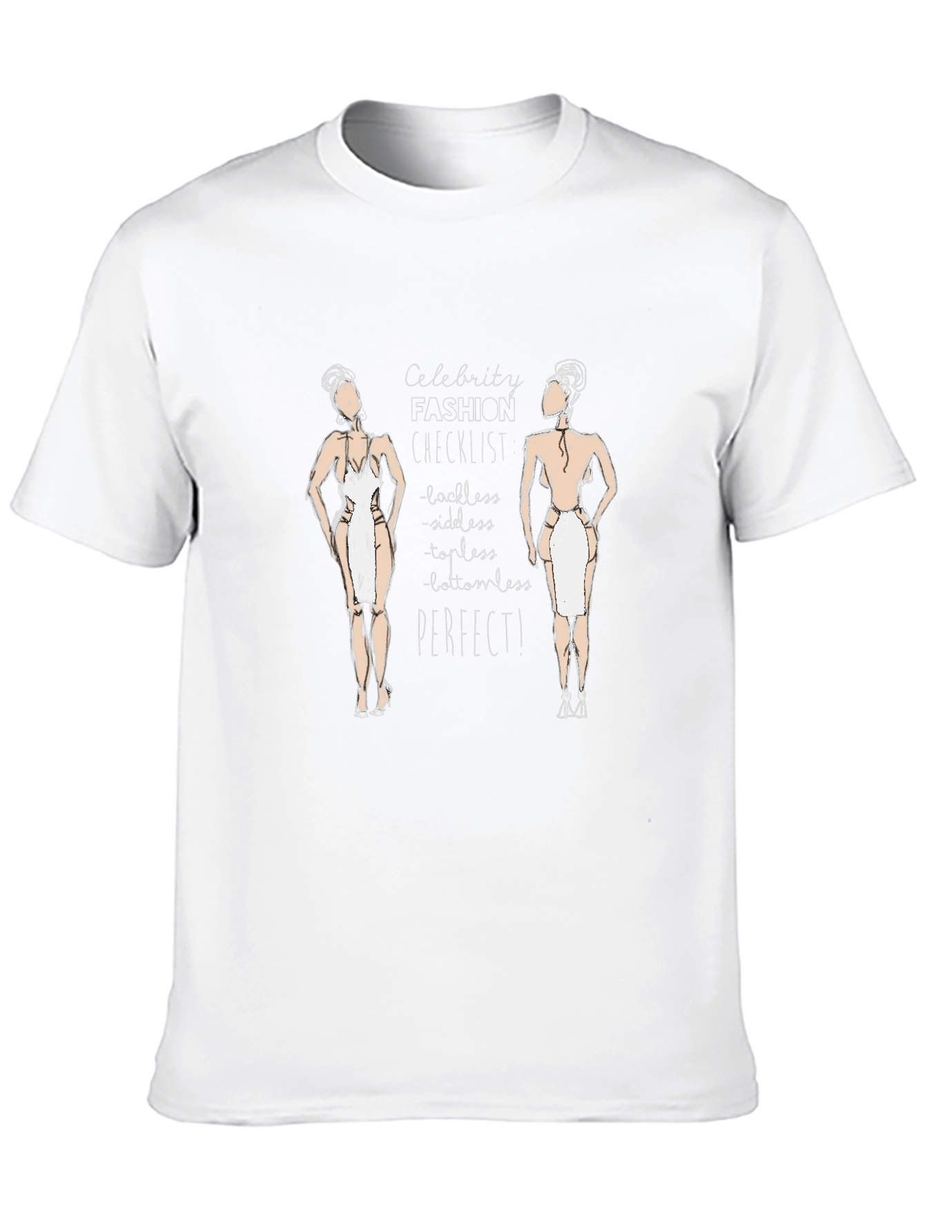 Celebrity Fashion Checklist Black T-Shirt