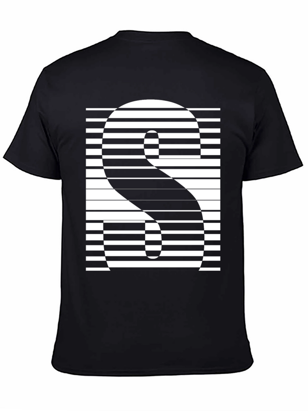 Abstract Striped S Graphic Tee