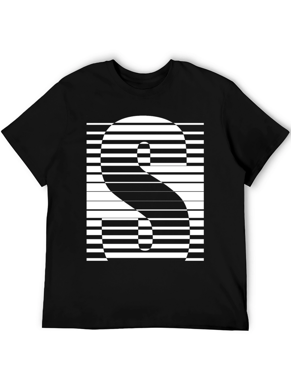 Abstract Striped S Graphic Tee