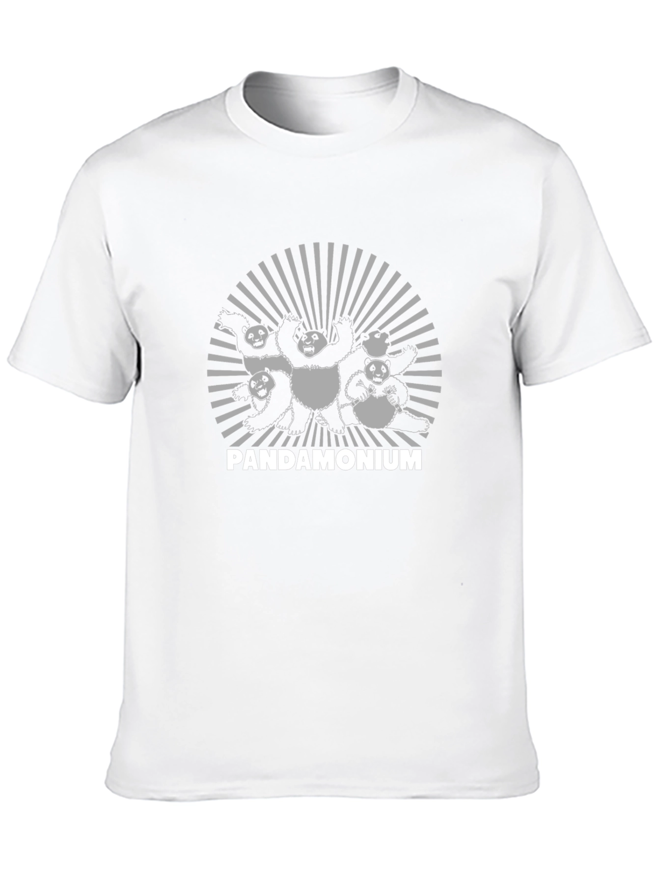 PANDAMONIUM Black T-Shirt - Panda Design