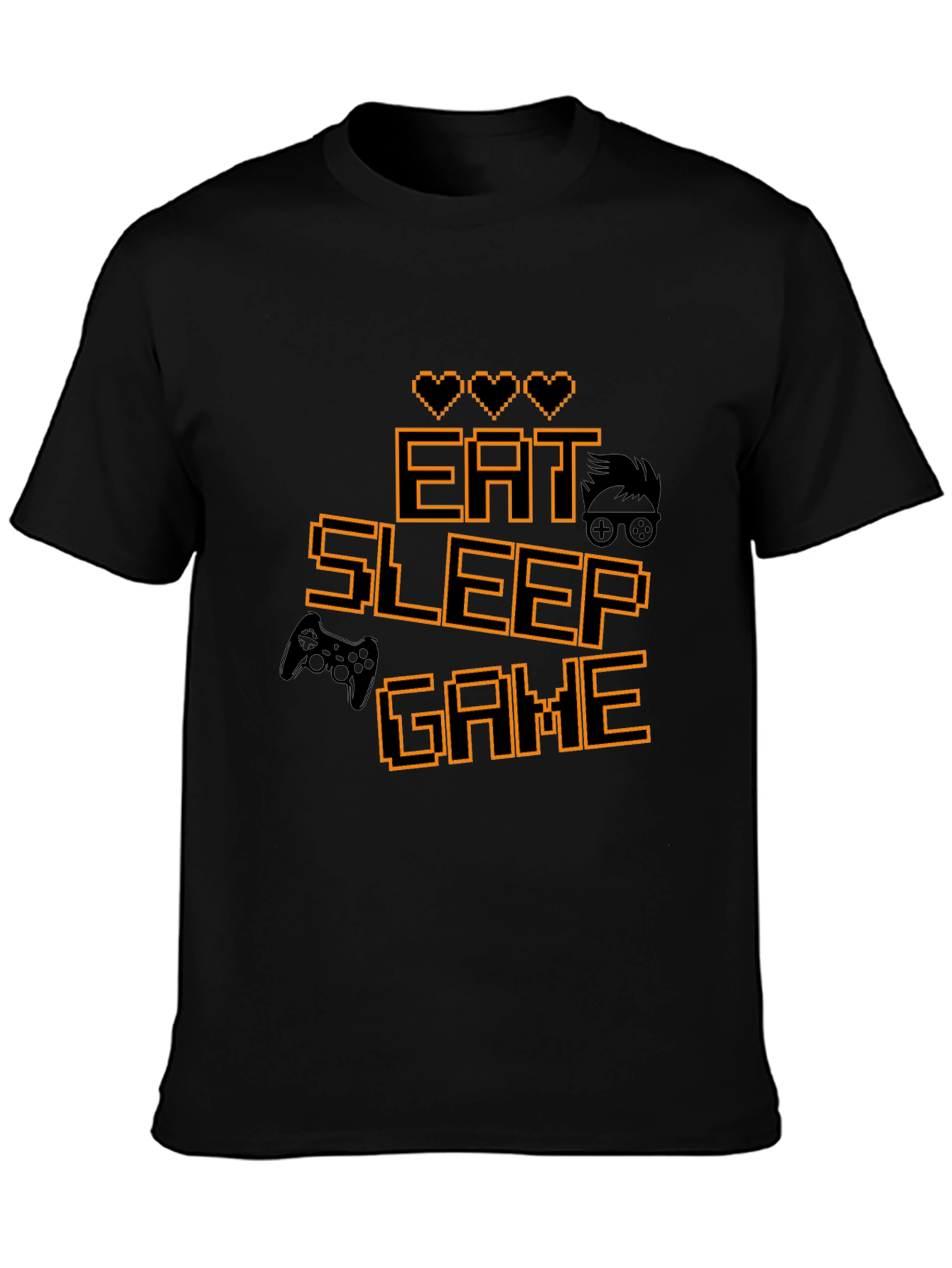 Eat Sleep Game Black Gamer T-Shirt