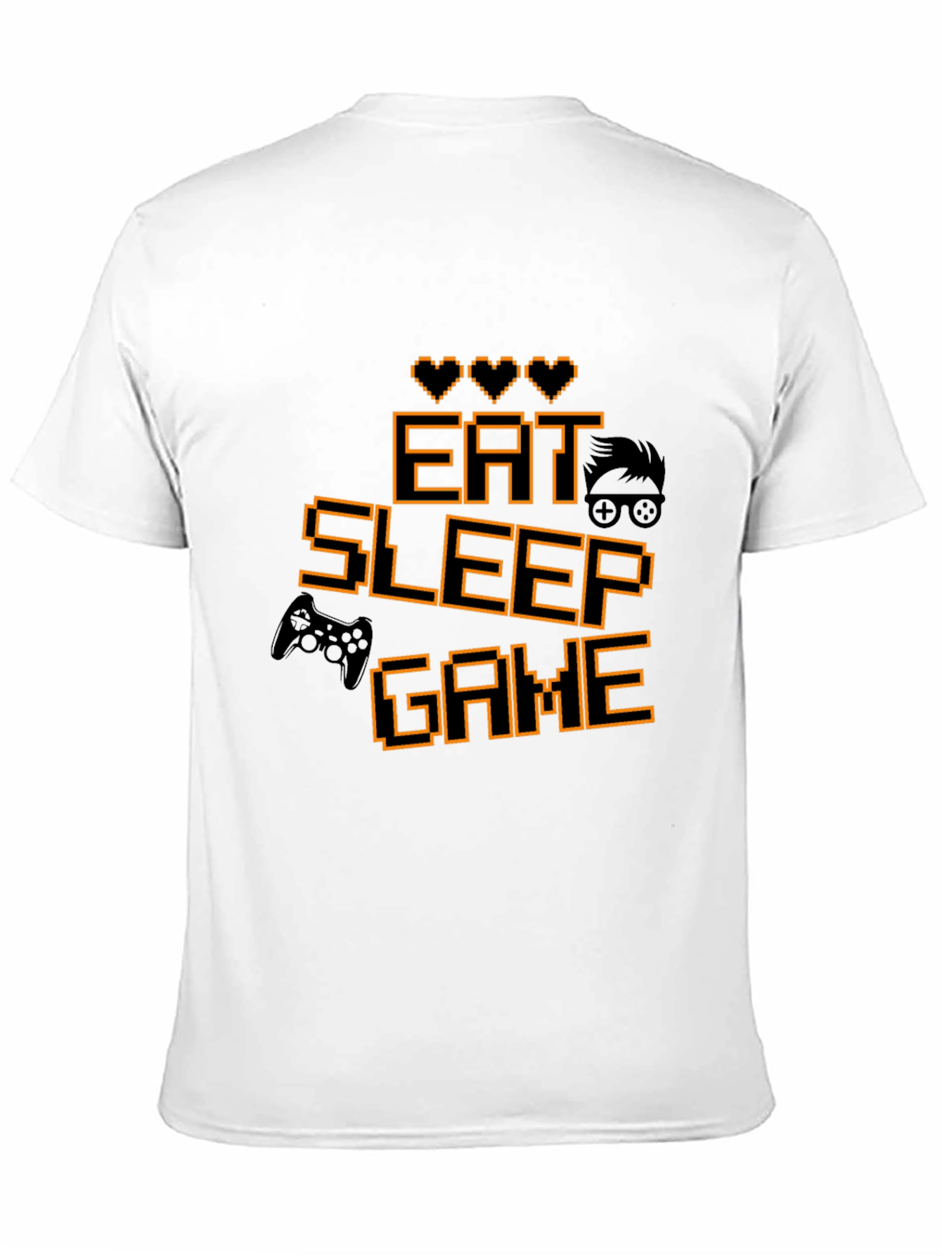Eat Sleep Game Black Gamer T-Shirt