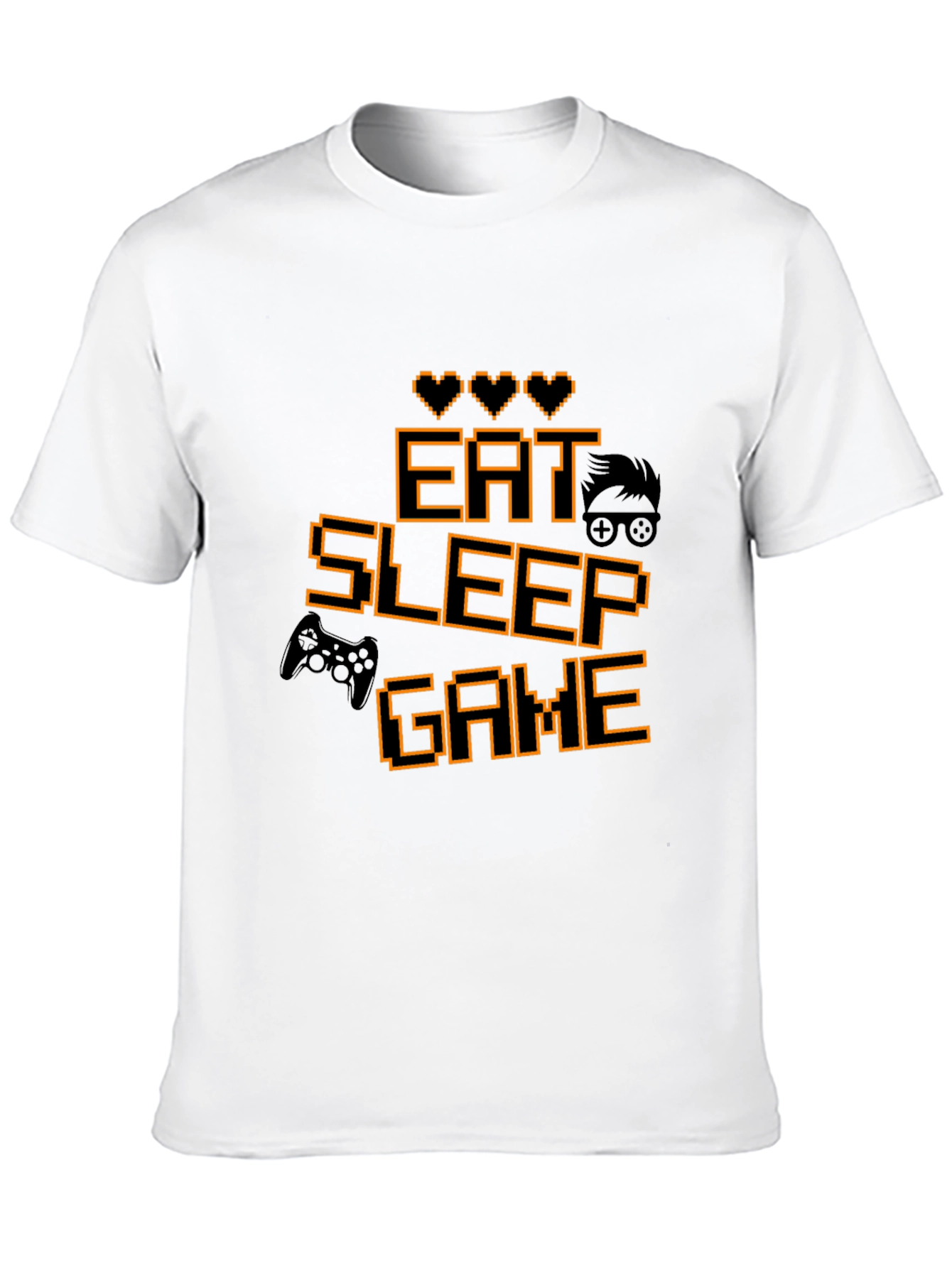 Eat Sleep Game Black Gamer T-Shirt