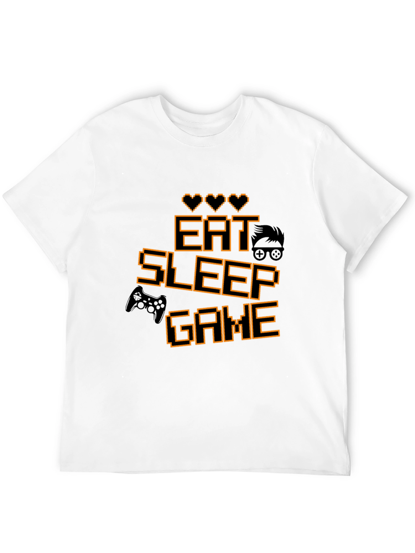 Eat Sleep Game Black Gamer T-Shirt