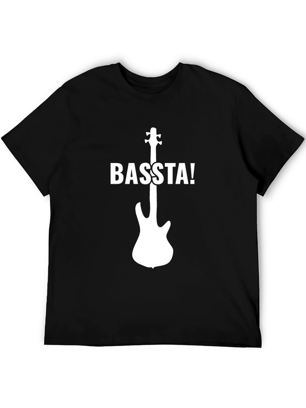 Basta! Bass Guitar Graphic T-Shirt - Cool Music Tee